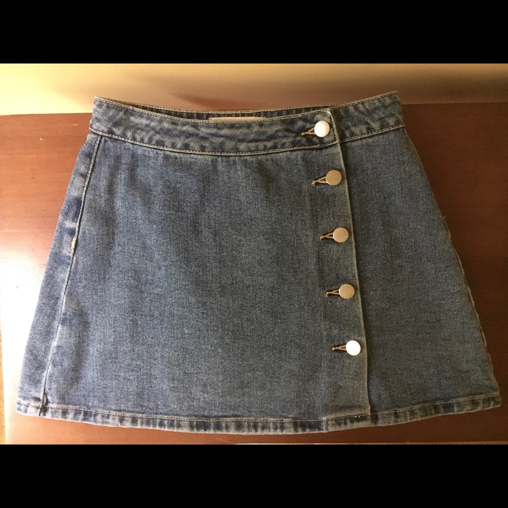 Bullhead “A Line” mini denim skirt